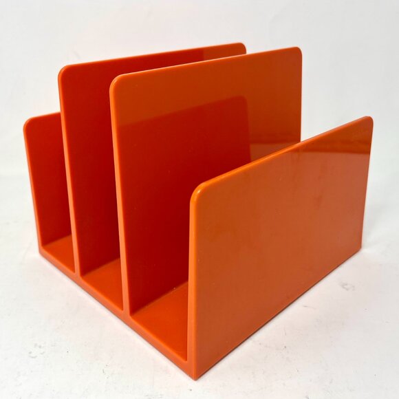 Orange Poppin NYC ~ FIN FILE SORTER 3-Compartment Holder Office Desk Organizer - Picture 3 of 6